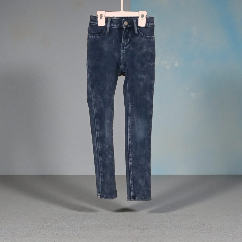 Stylish Old Navy Blue Girls Denim Jeans Elastic Adjustable Waist EUC Size 8